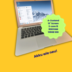 MacBook 13,3" refurbished Zorin OS Education A1466 A-Zustand, Akku wie neu!
